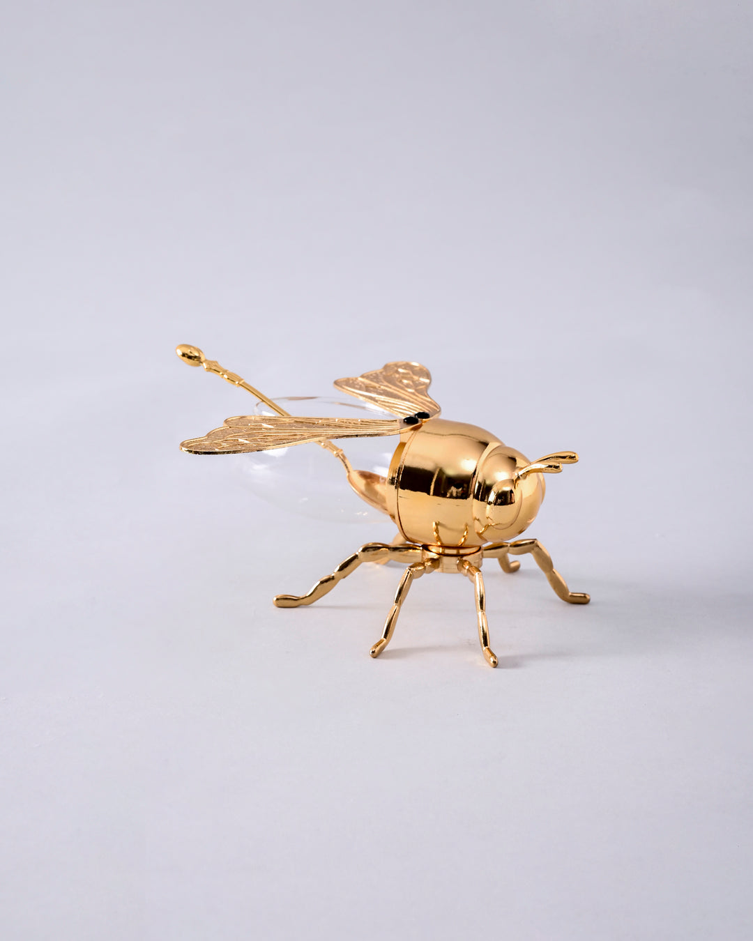 HoneyBee Honey Pot With Spoon '200 ML' - Gold 