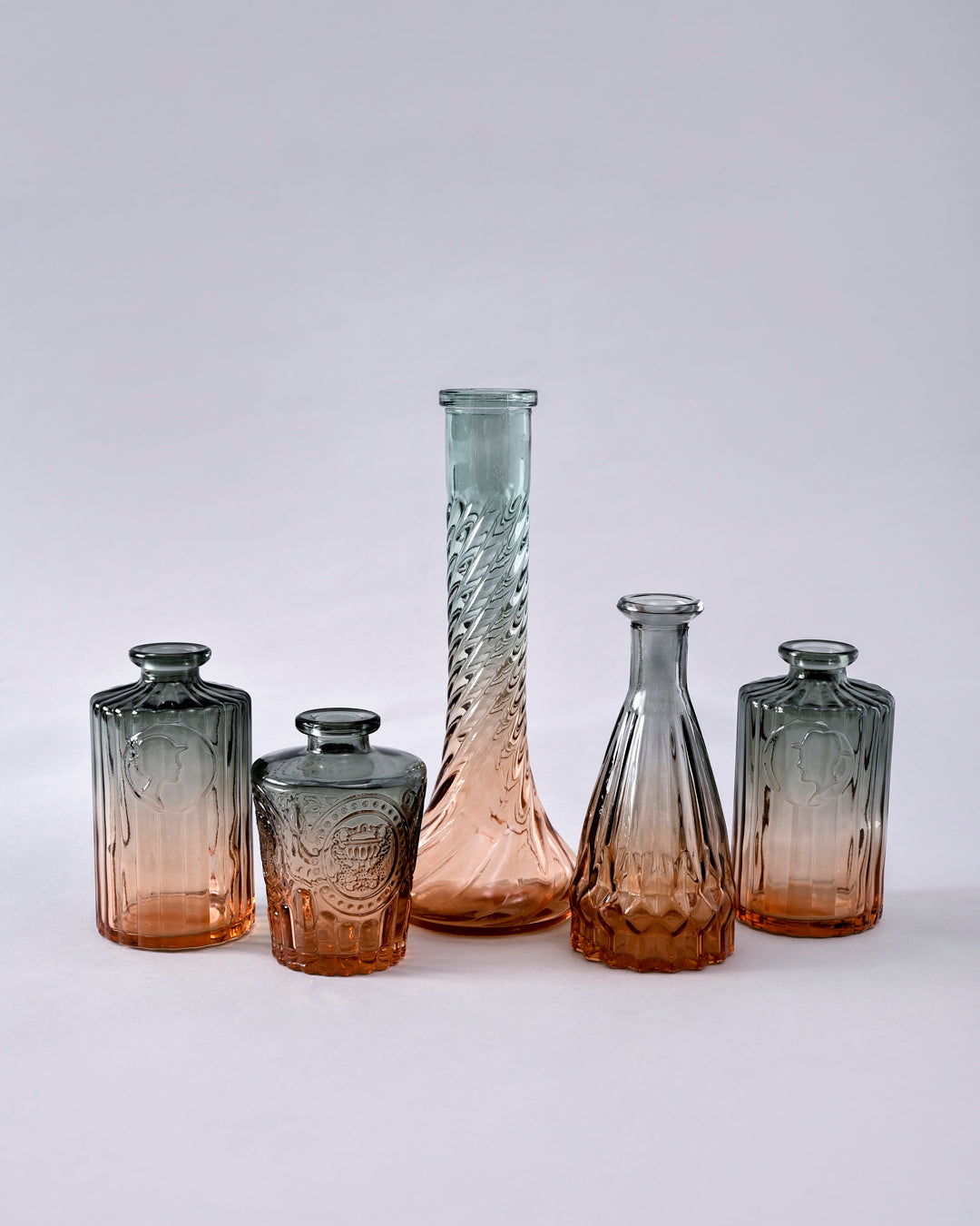Aurora Harmony Glass Vase - Set Of 5 