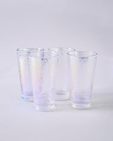 Hammered Texture Glass Tumbler - Set Of 4 