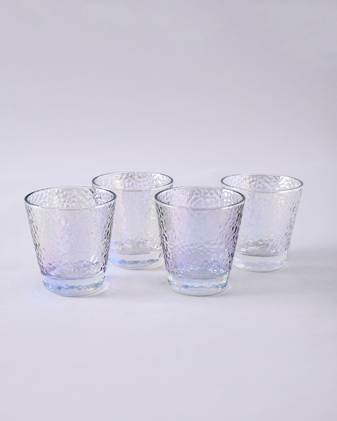 Hammered Texture Short Glass - Set Of 4 