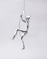 Silver Climbing Man Decorative Sculpture 