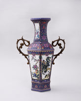 Dynasty Garden Cloisonné Vase - Blue 