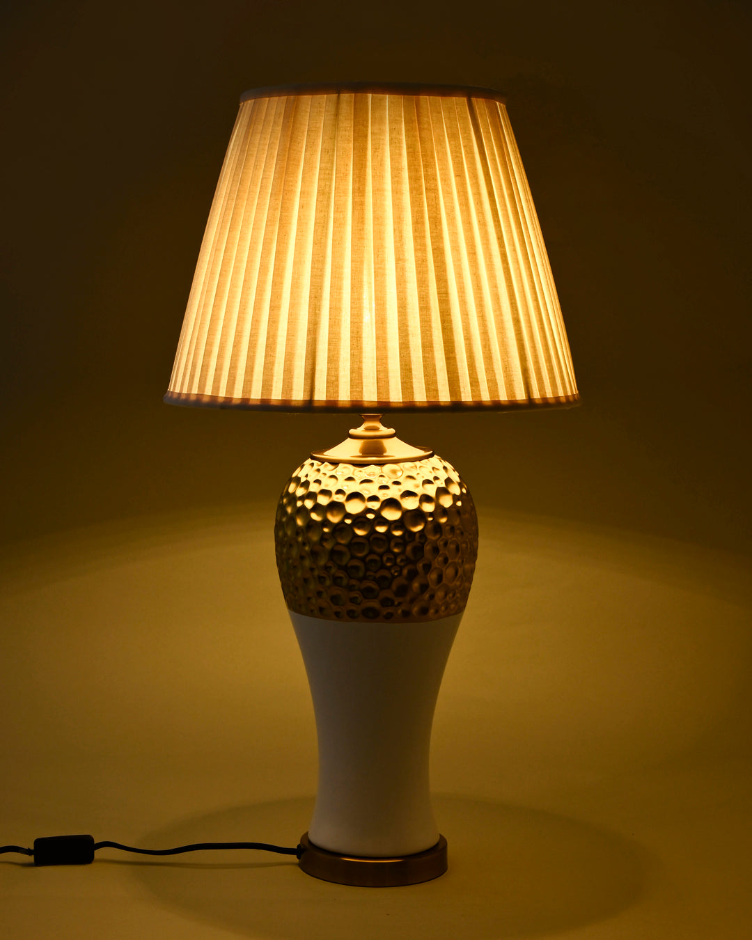 Gold Honeycomb Table Lamp 