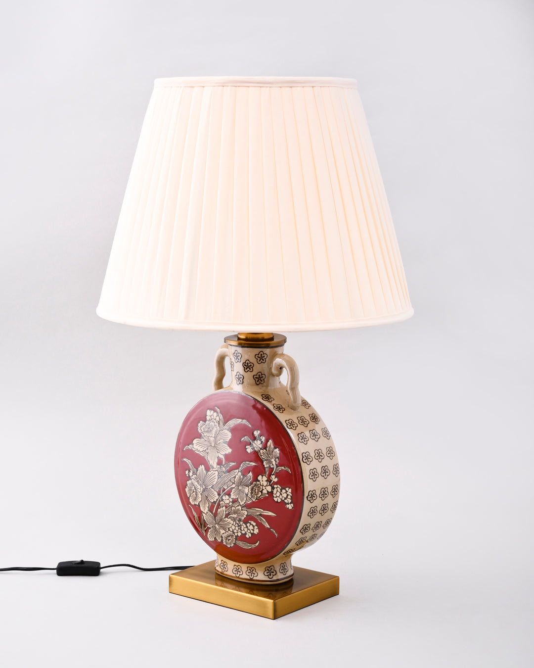 Crimson Blossom Heritage Table Lamp 