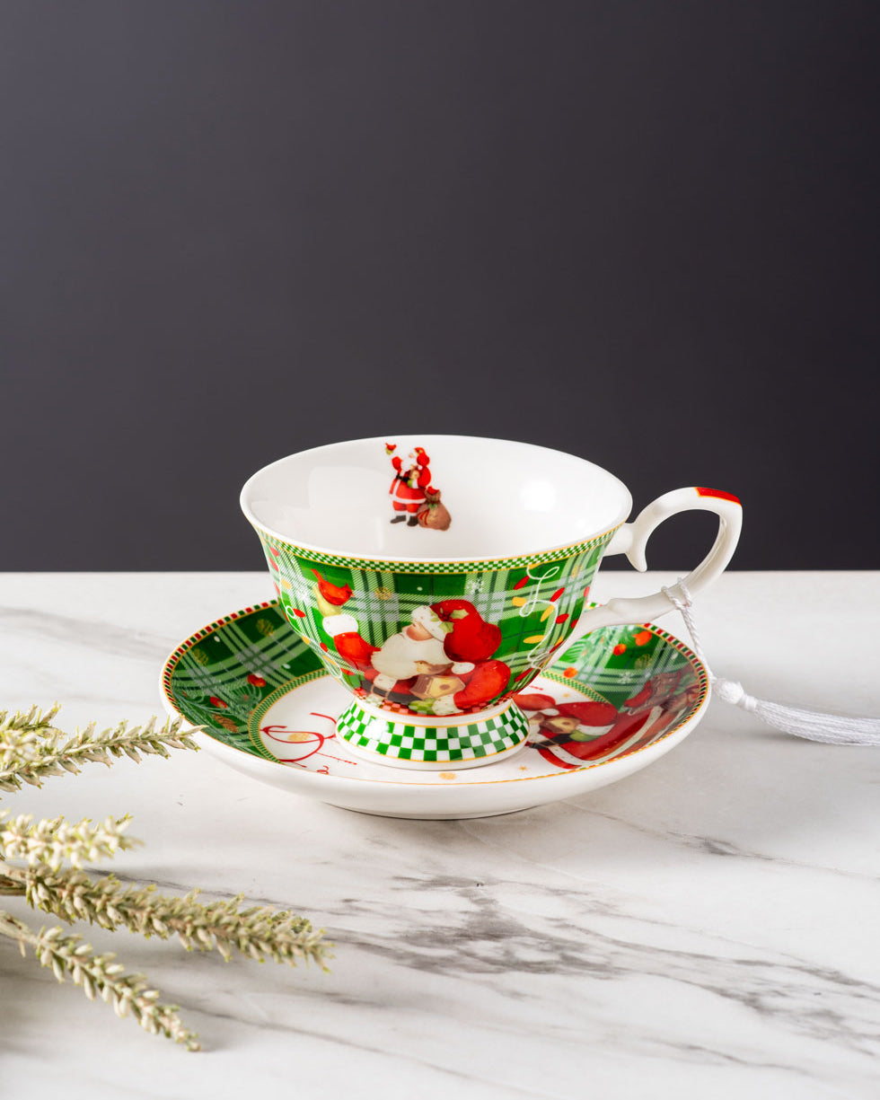 Merry Christmas - Teacup and Saucer 