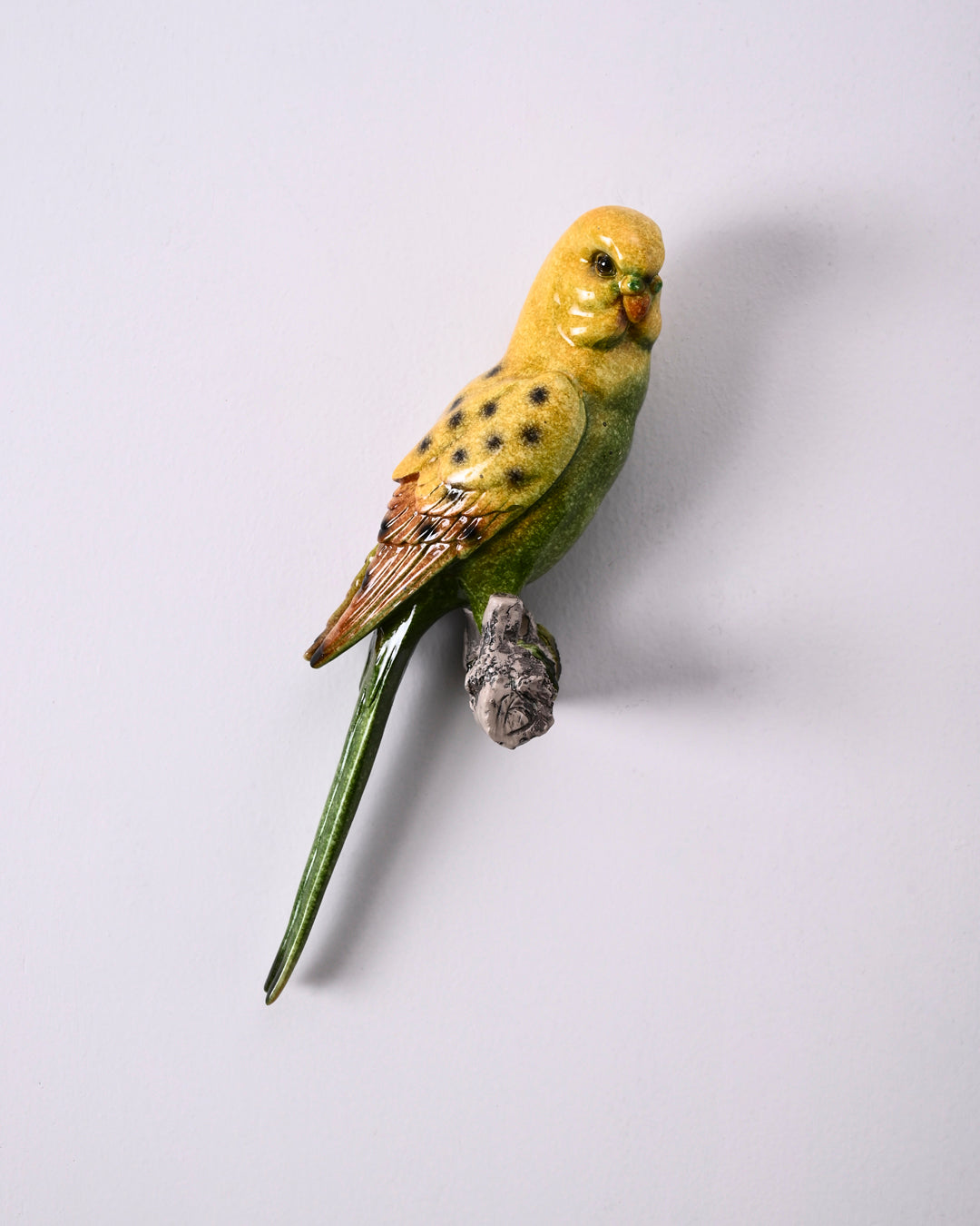 Green Parrot Decorative Wall Figurine 