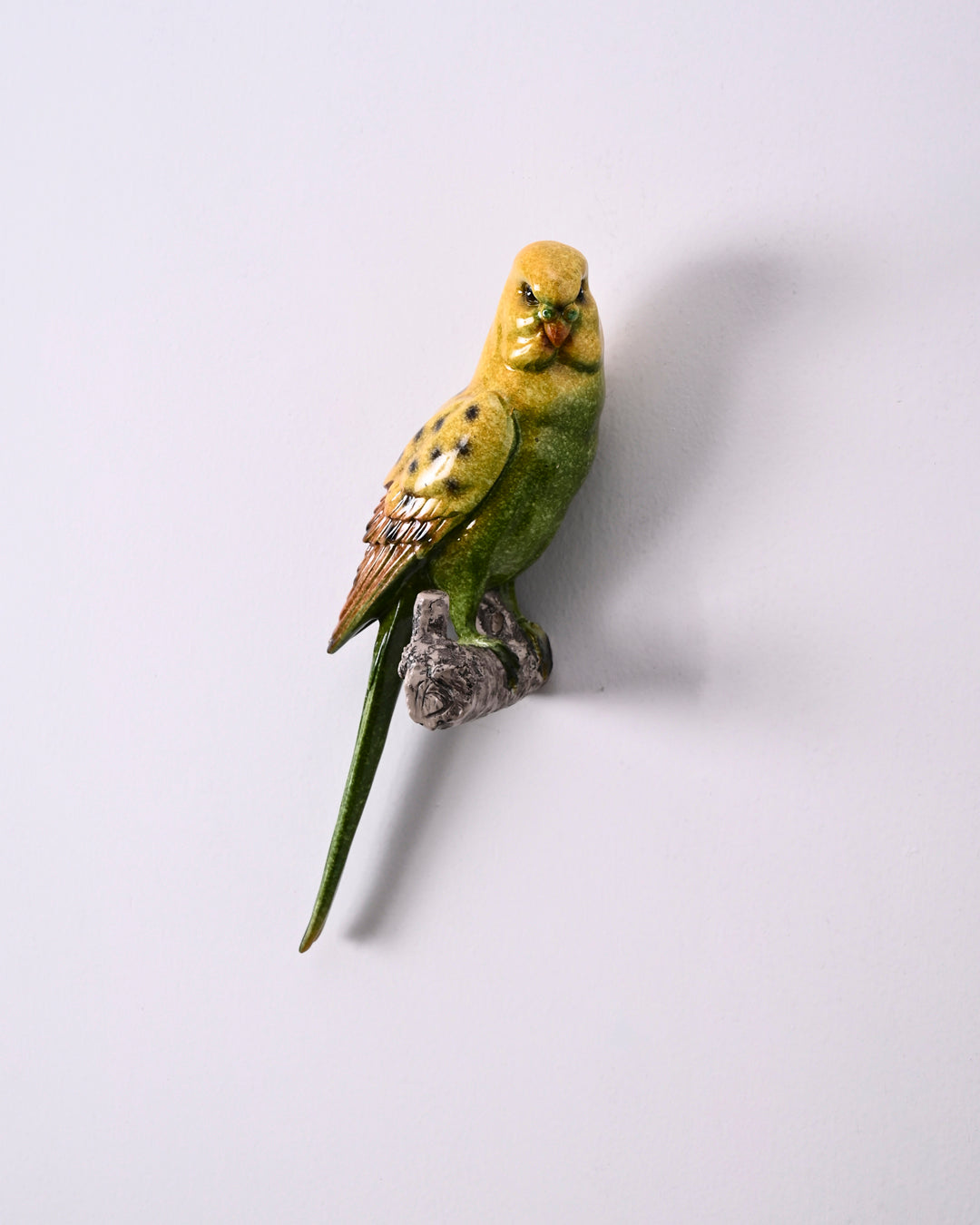Green Parrot Decorative Wall Figurine 
