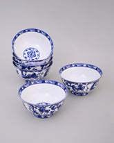 Blue & White Footed Bone China Katori 
