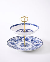 Blue & White Dynasty 2-Tier Cake Stand 
