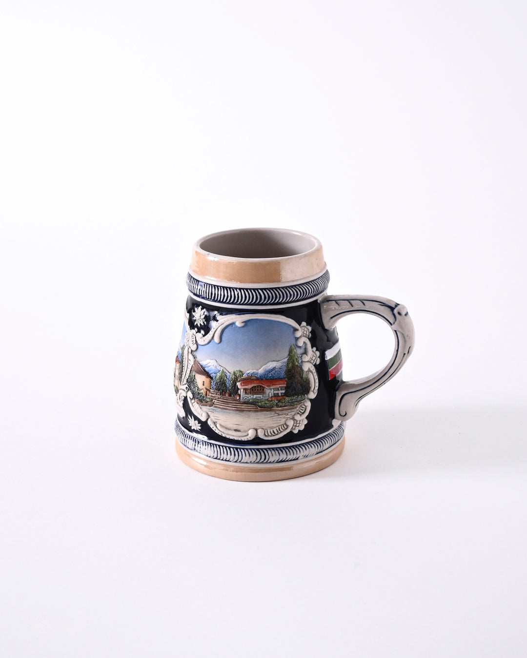 Alpine Mountain Vintage Stein Beer Mug 