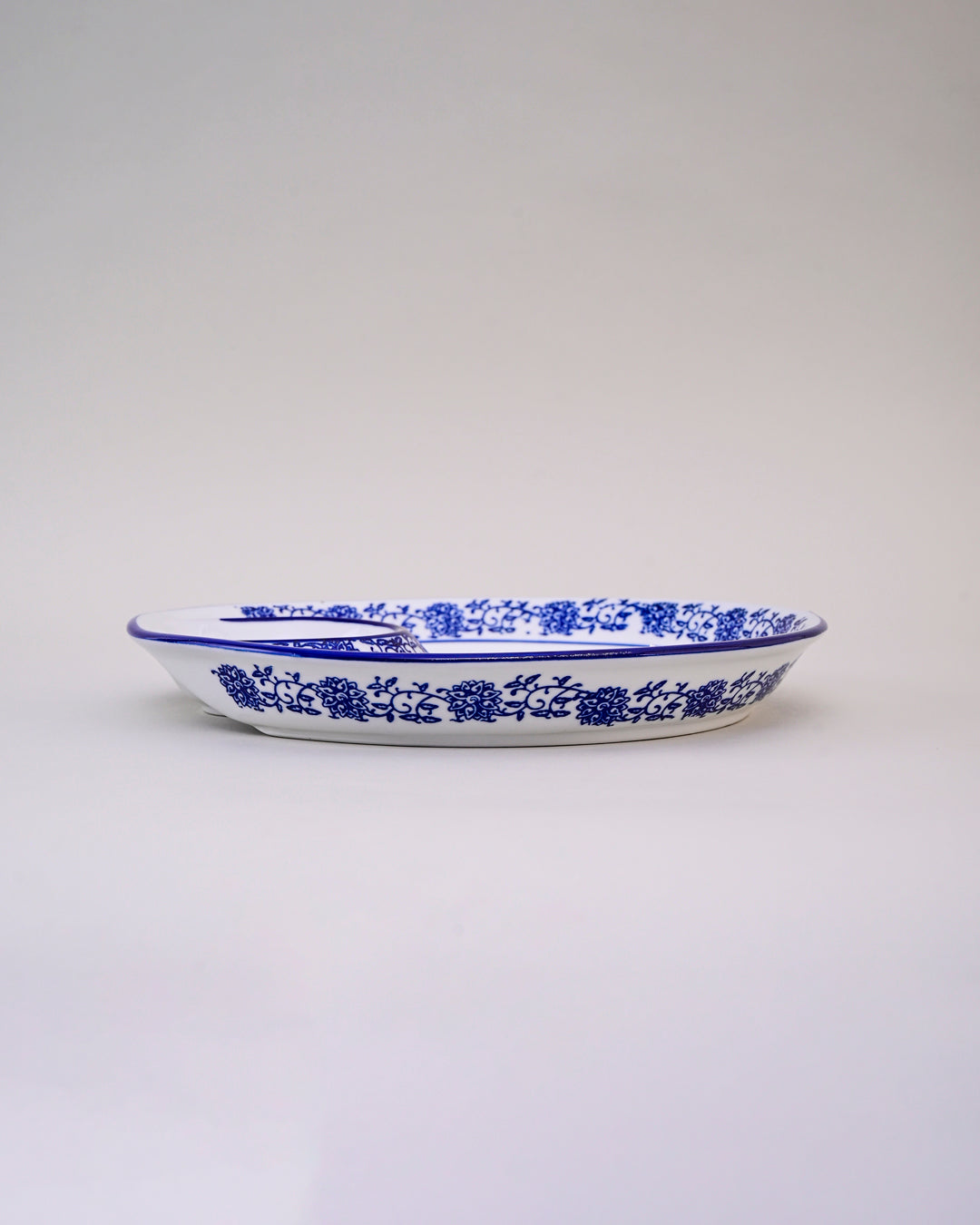 Vintage Blue & White Chip n Dip Platter 