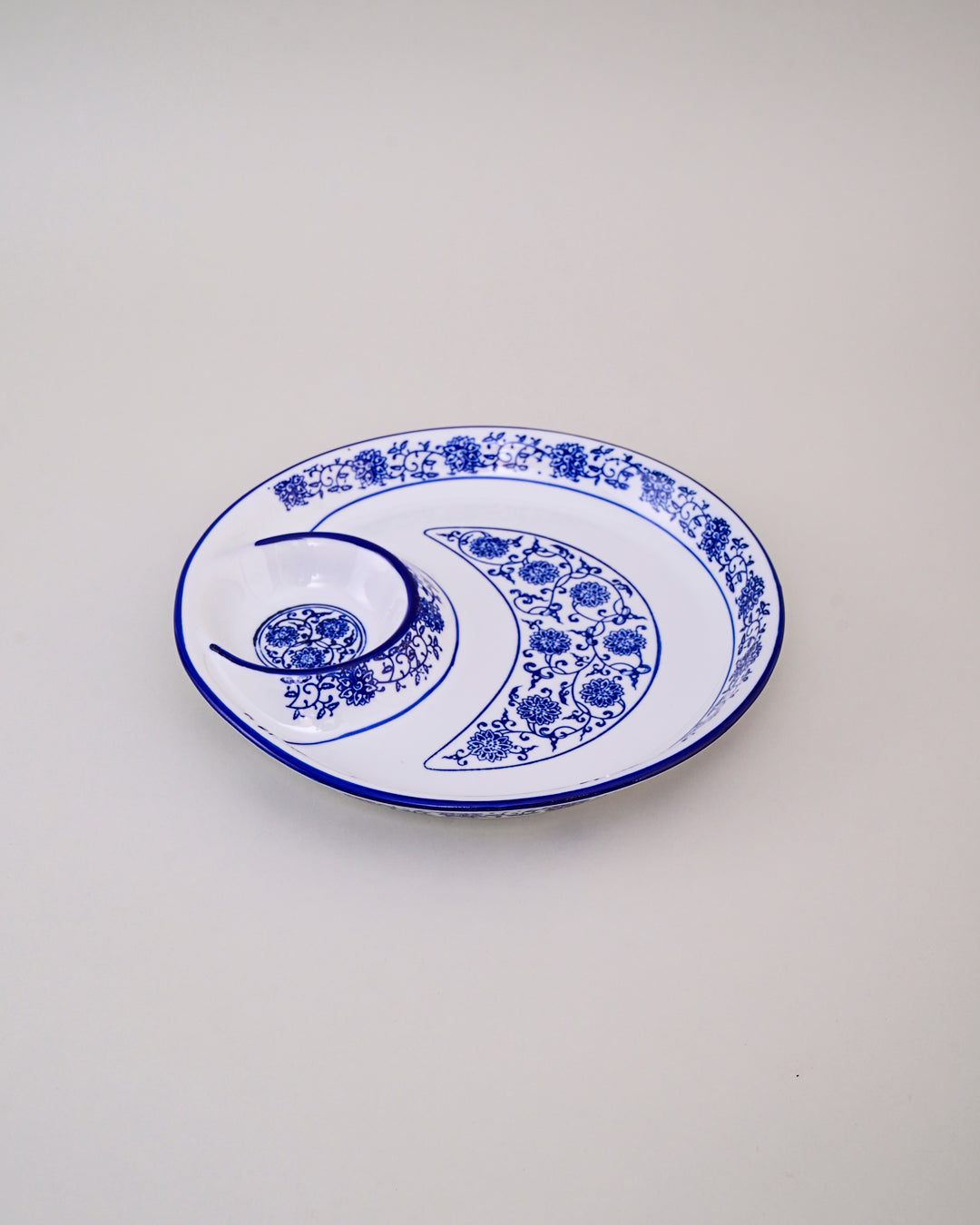 Vintage Blue & White Chip n Dip Platter 