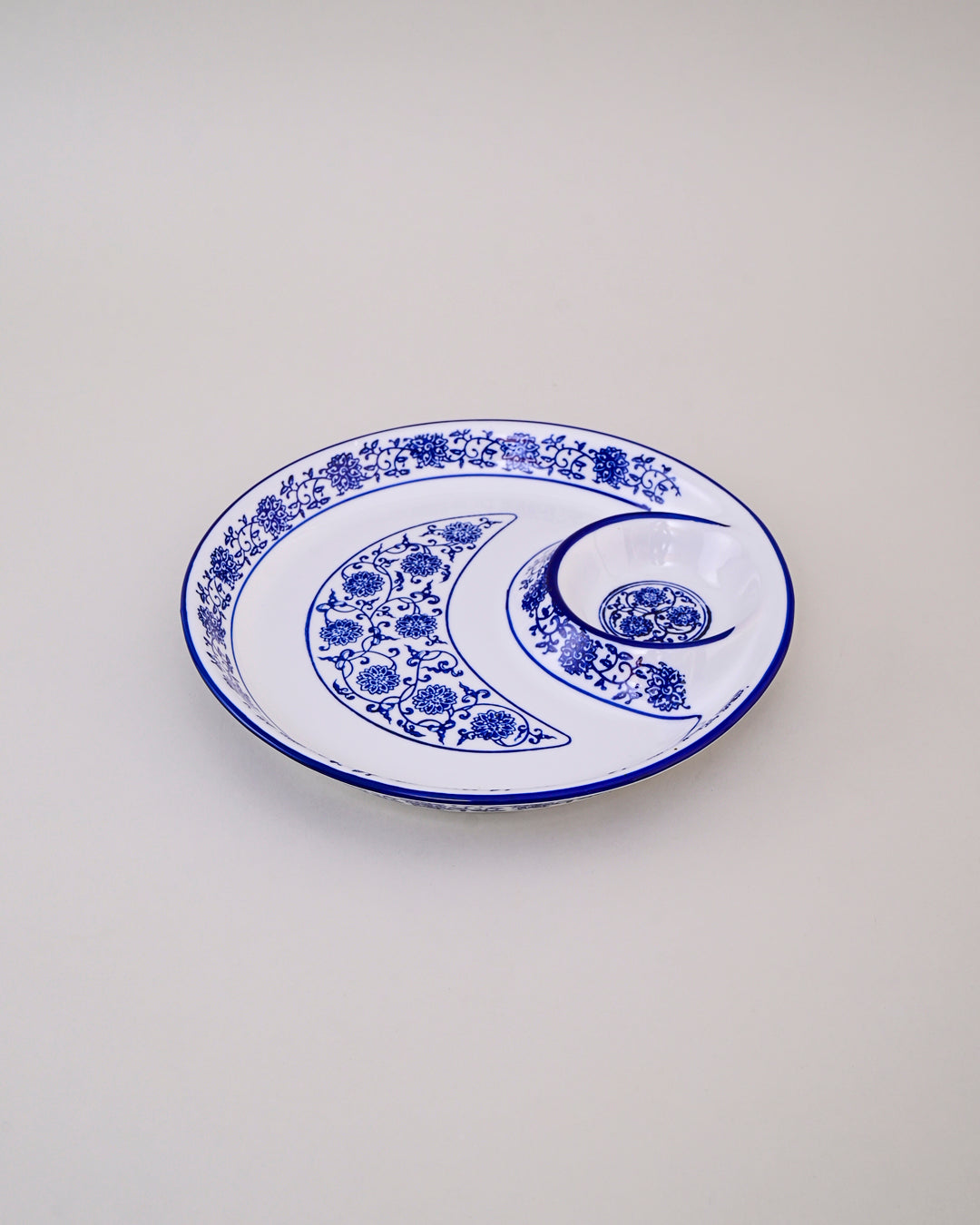 Vintage Blue & White Chip n Dip Platter 