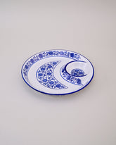 Vintage Blue & White Chip n Dip Platter 