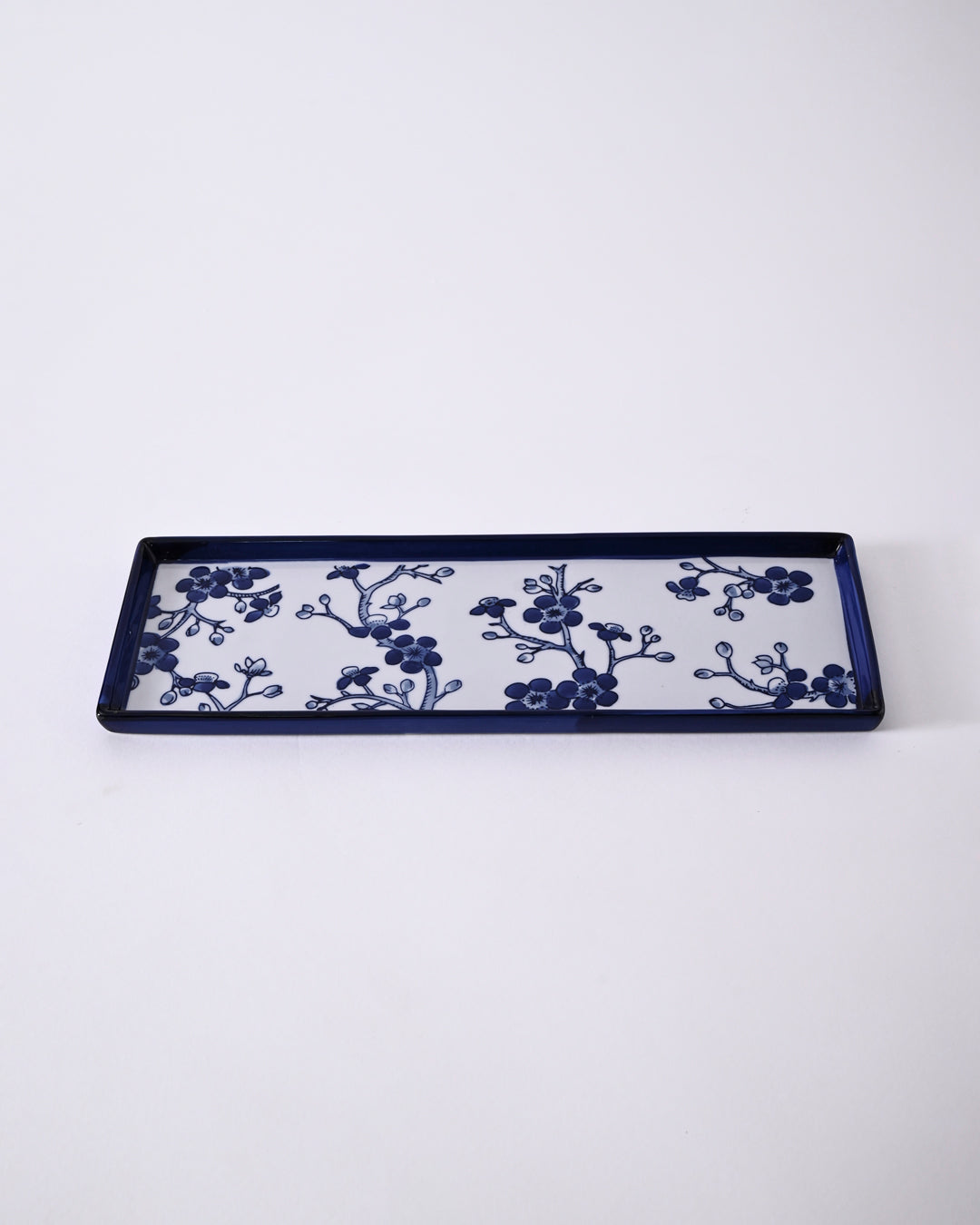 Royal Blue & White Floral Ceramic Platter 