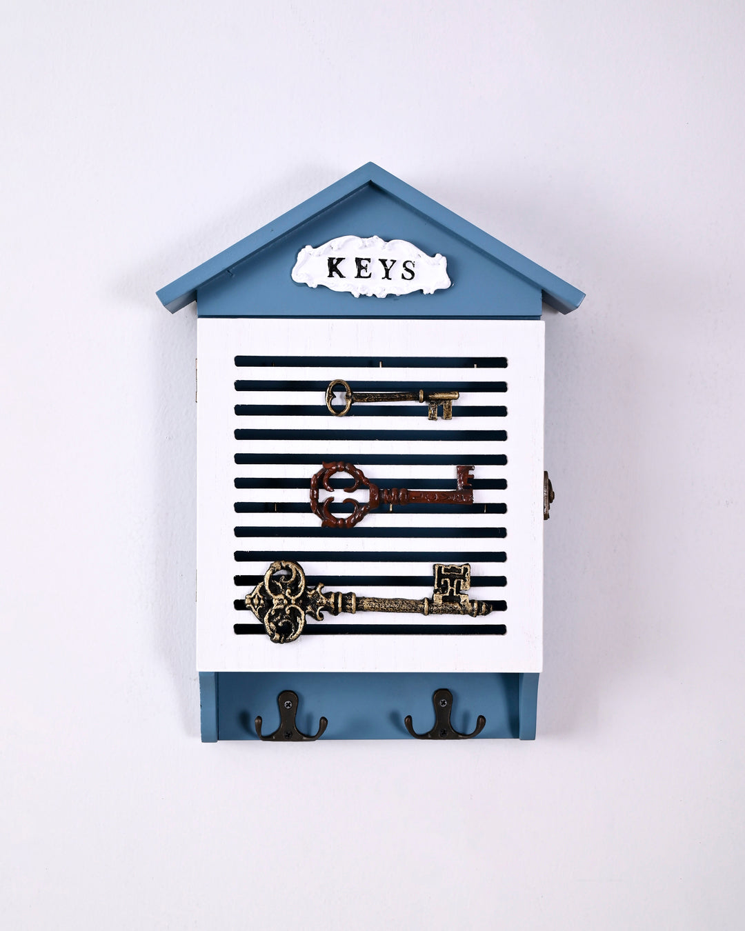Blue Cottage Wall Key Box 