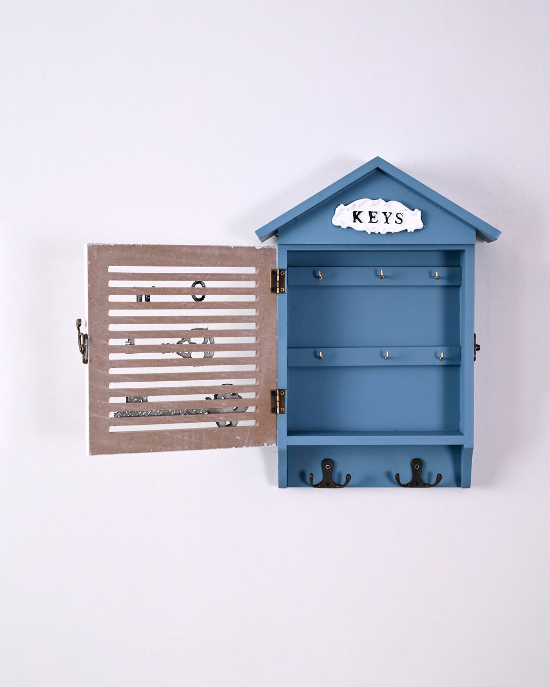 Blue Cottage Wall Key Box 