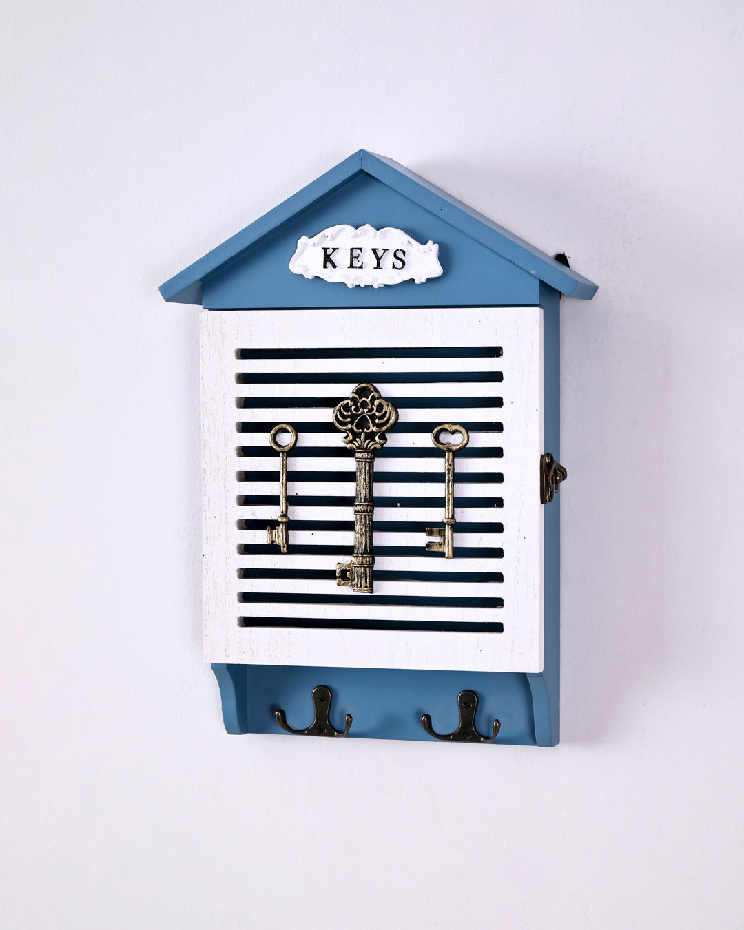 Blue Cottage Wall Key Box 