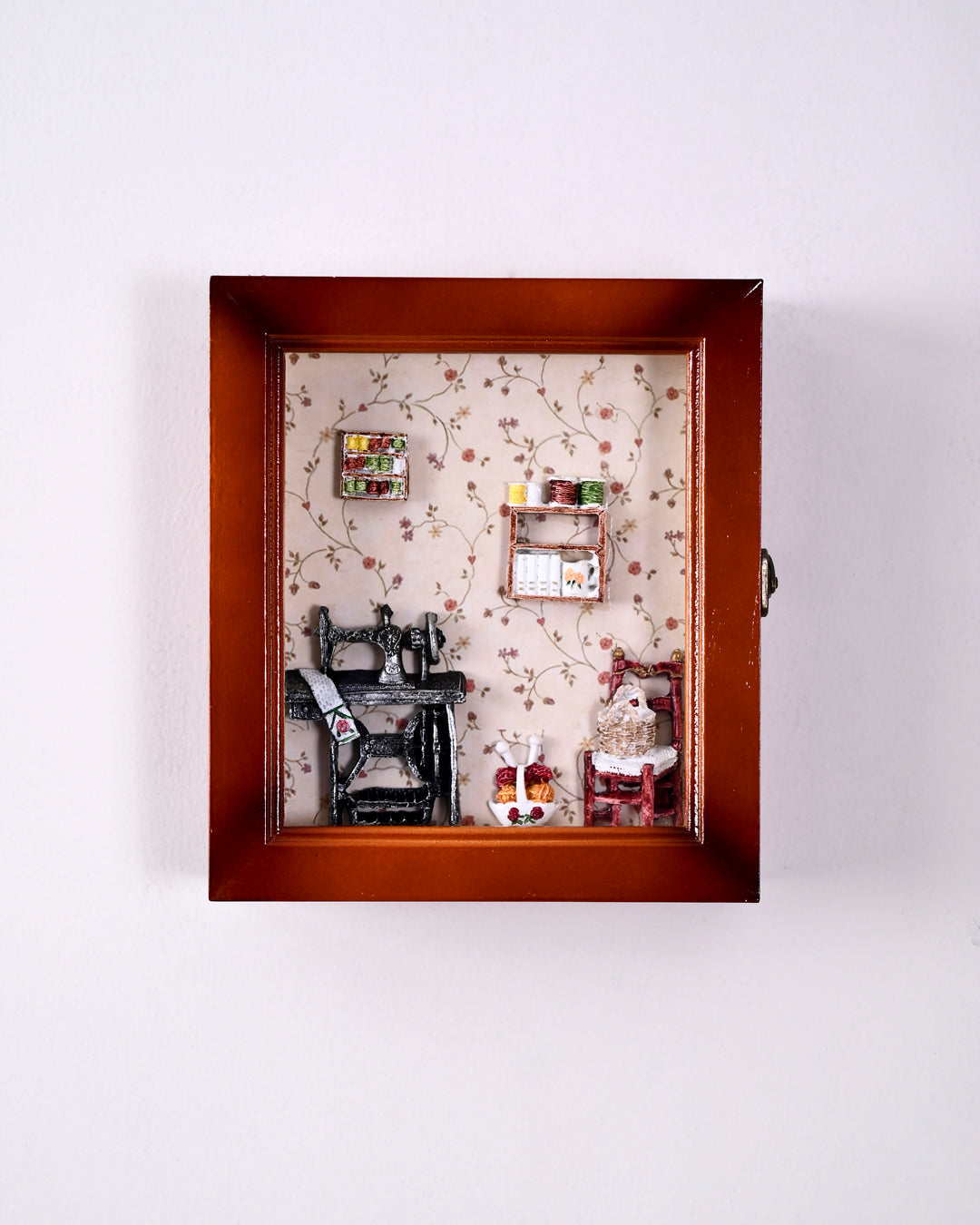 Vintage Sewing Room Display Key Holder 