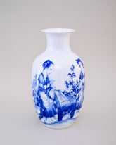 Imperial Blue & White Handcrafted Bone China Vase 