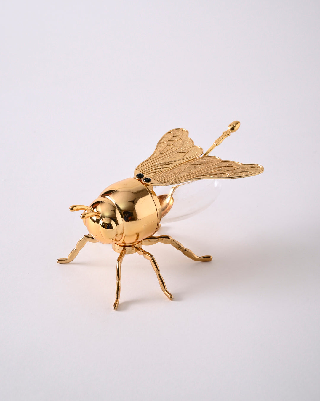 HoneyBee Honey Pot With Spoon '200 ML' - Gold 