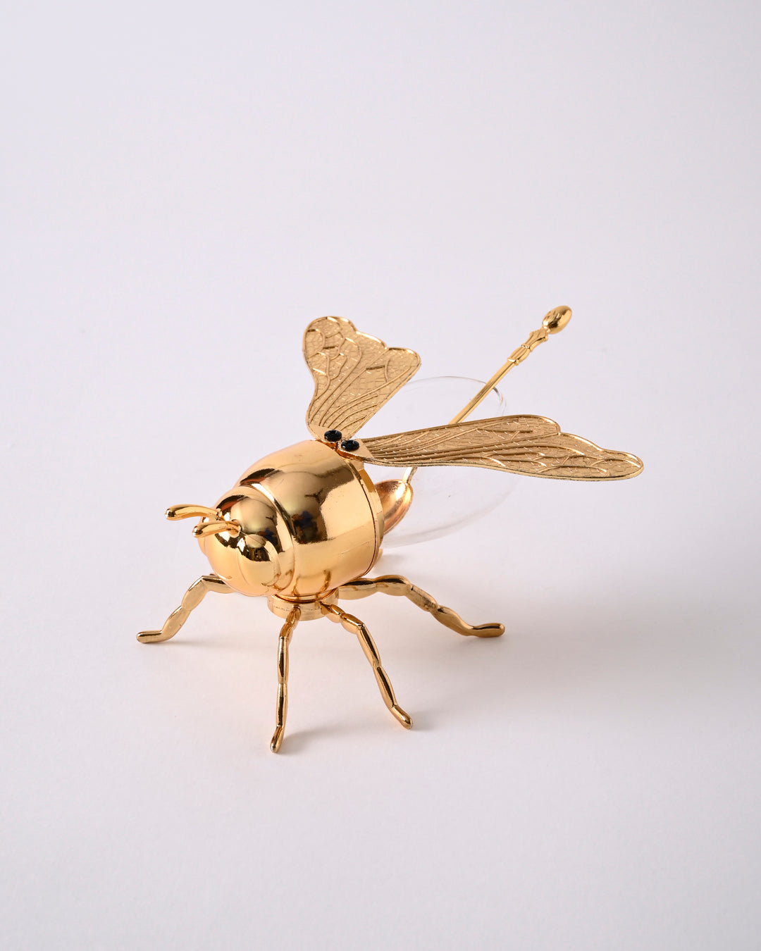 HoneyBee Honey Pot With Spoon '200 ML' - Gold 