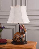 Country Farmhouse Rabbit Figurine Table Lamp 