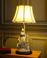 Mother's Stroll Victorian Lady - Fine Porcelain Table Lamp 