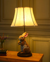 Country Farmhouse Rabbit Figurine Table Lamp 