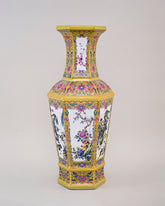 Dynasty Garden Cloisonné Vase - Yellow 