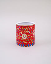 Floral and Vine Motifs Planter - Red 