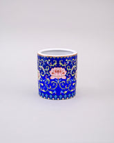 Floral and Vine Motifs Planter - Blue 
