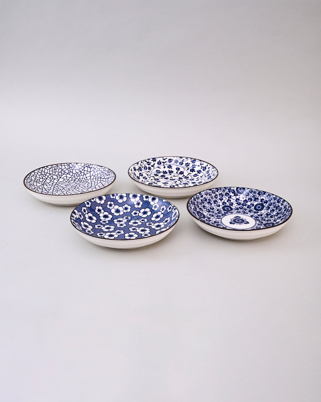Indigo Blossom Harmony Pasta Bowl - Set Of 4 