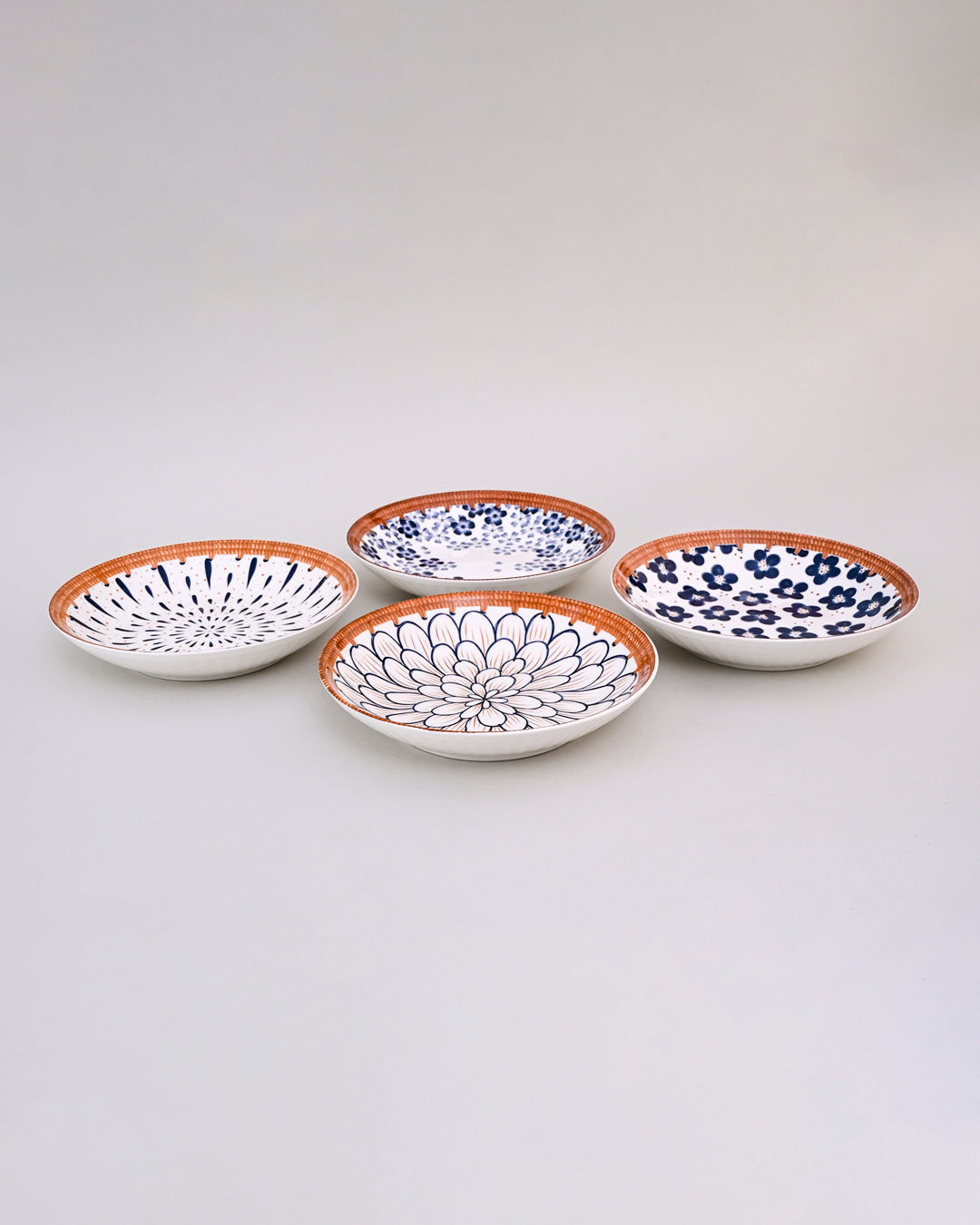 Floral Whimsy Pasta Bowl - Set Of 4 