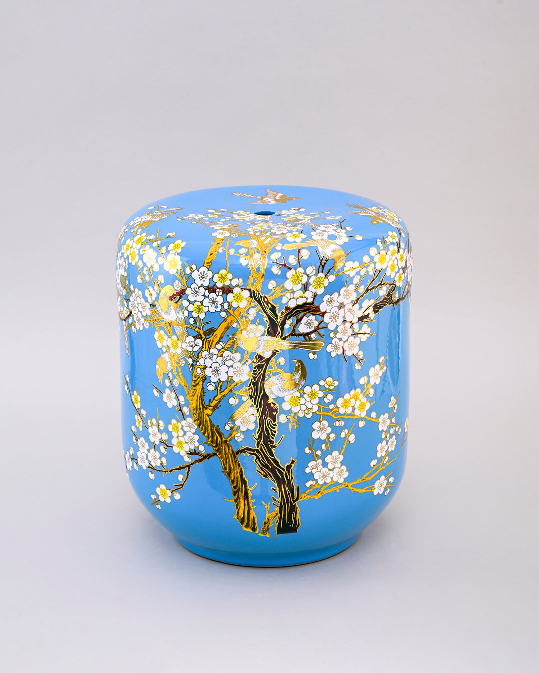 Sakura Blossom Garden Stool - Blue 