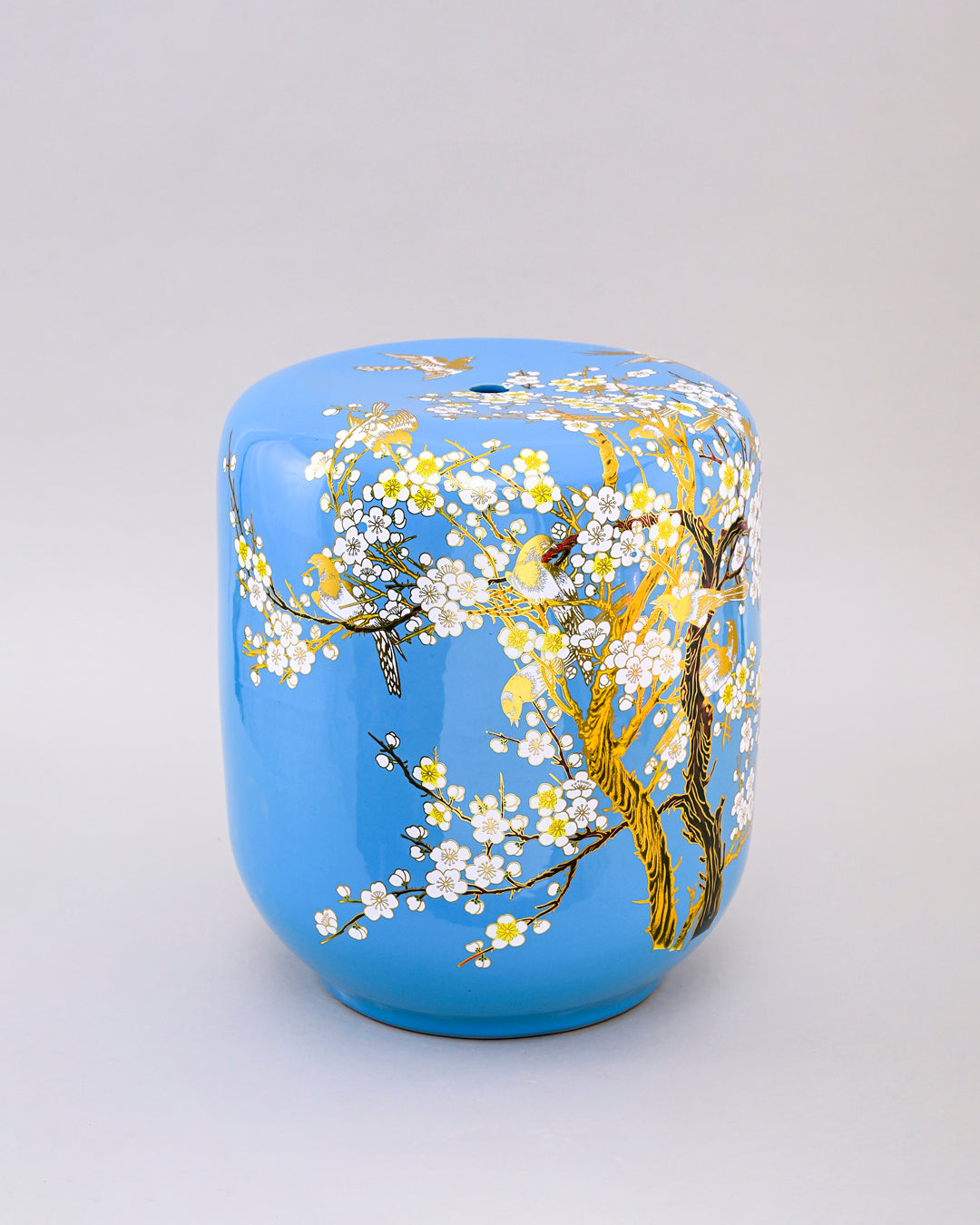 Sakura Blossom Garden Stool - Blue 