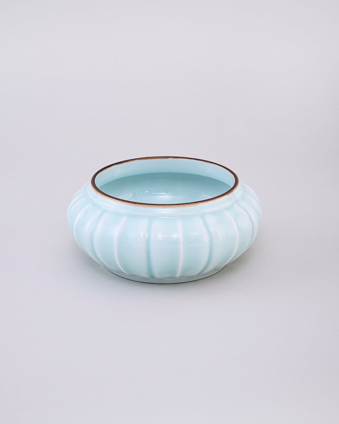 Scalloped Celadon Glaze Decorative Urli Bowl