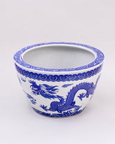 Imperial Dragon Blue & White Planter 