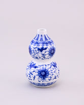 Blue & White Lotus Double Gourd Vase 