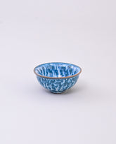 Aqua Drip Effect Ceramic Dip Bowl 