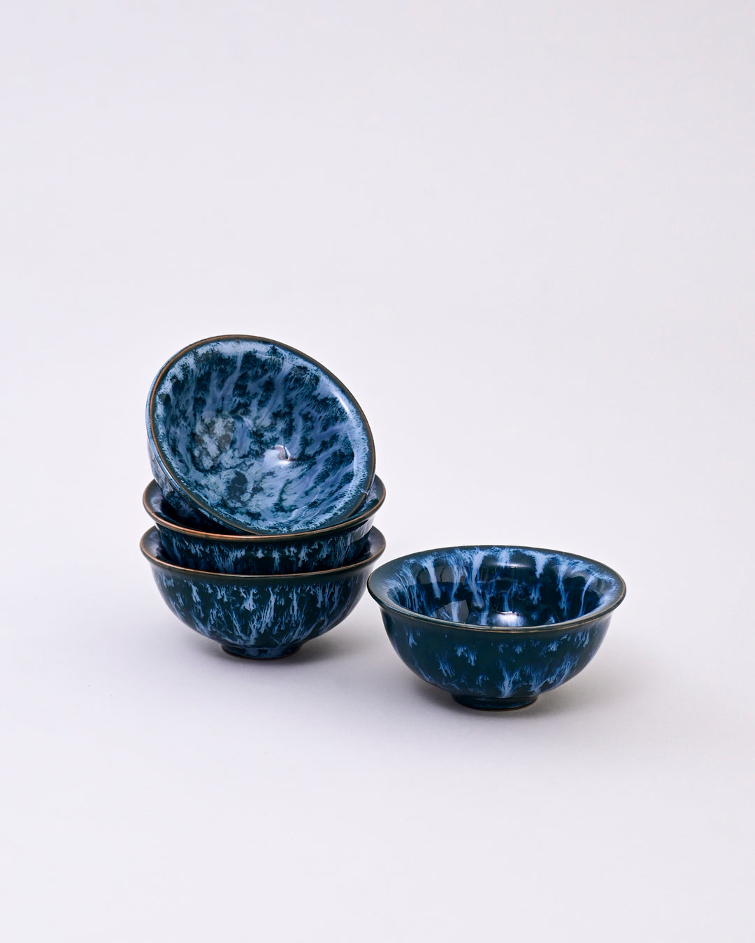 Blue Wave Ceramic Dip Bowl 