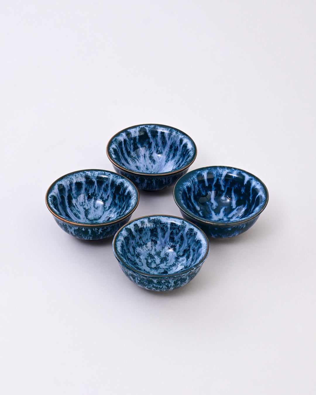 Blue Wave Ceramic Dip Bowl 