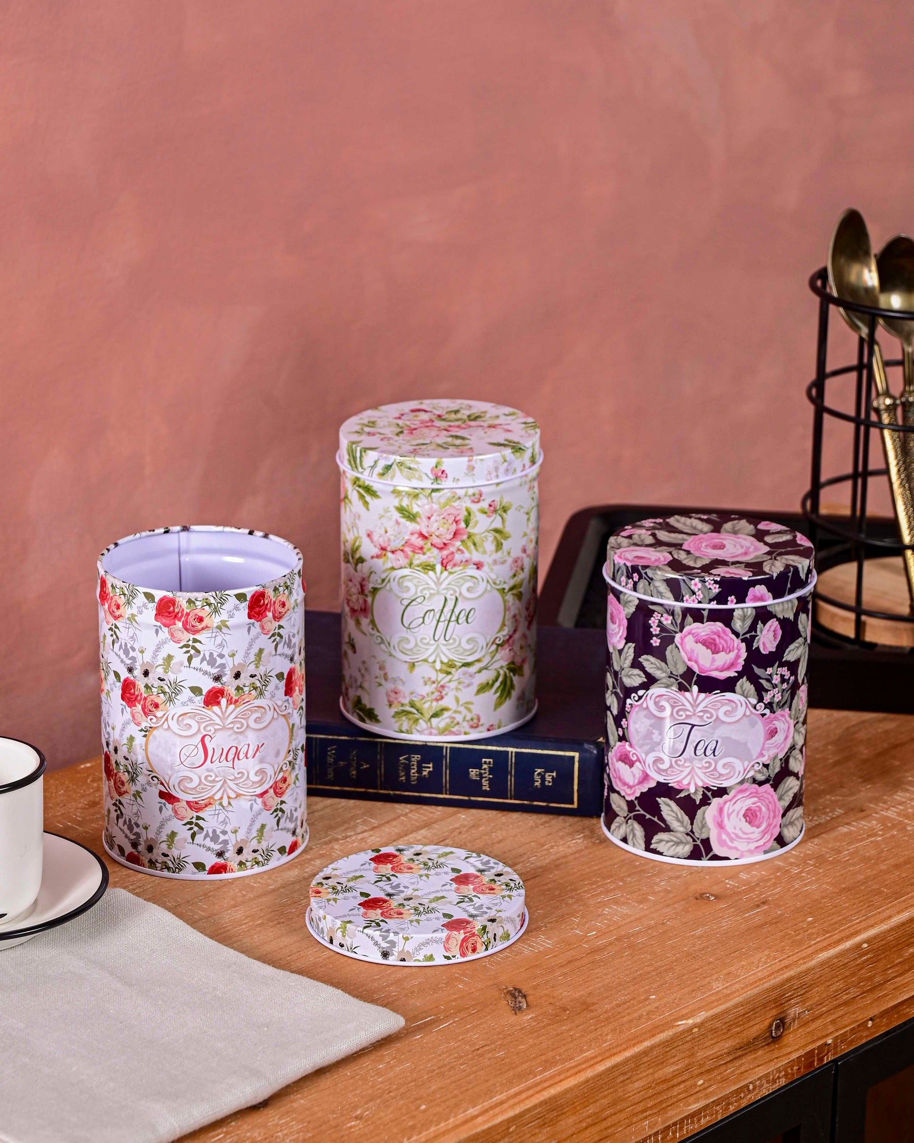 Classic Tin Storage Canisters - Set Of 3 