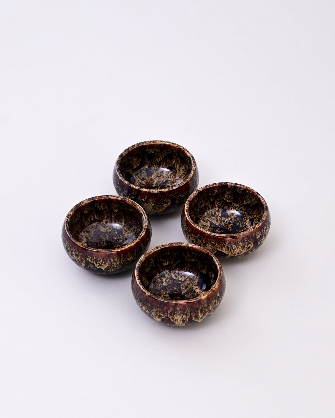 Golden Earth Drip Ceramic Dip Bowl 