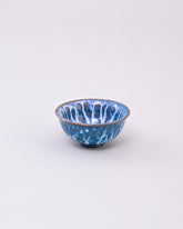 Ocean Blue Drizzle Ceramic Dip Bowl 