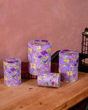 Vintage Floral Storage Canister - Set Of 4
