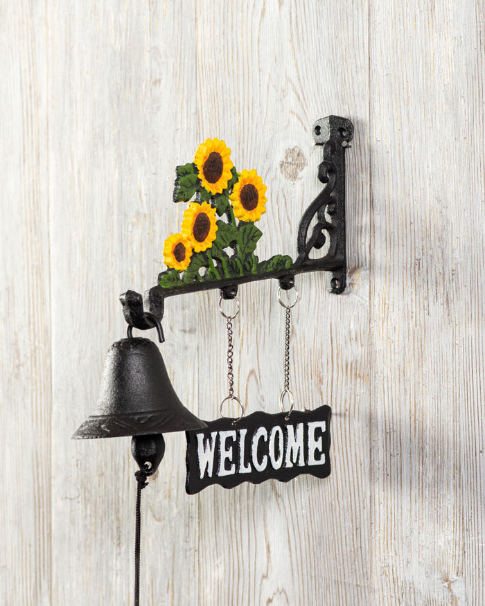 Welcome - Cast Iron Wall Mounted Bell 