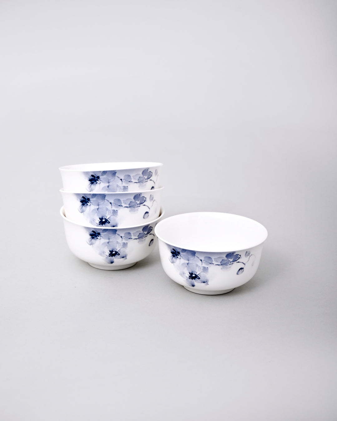 Premium Glossy Floral Porcelain Katori 