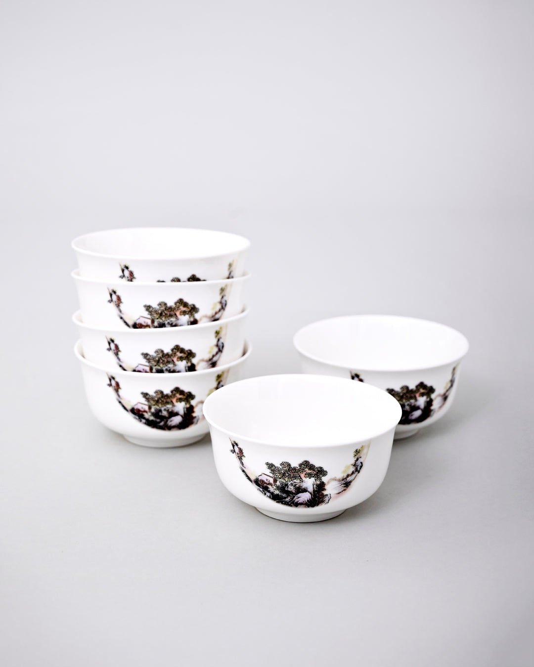 Vintage Landscape Porcelain Katori 