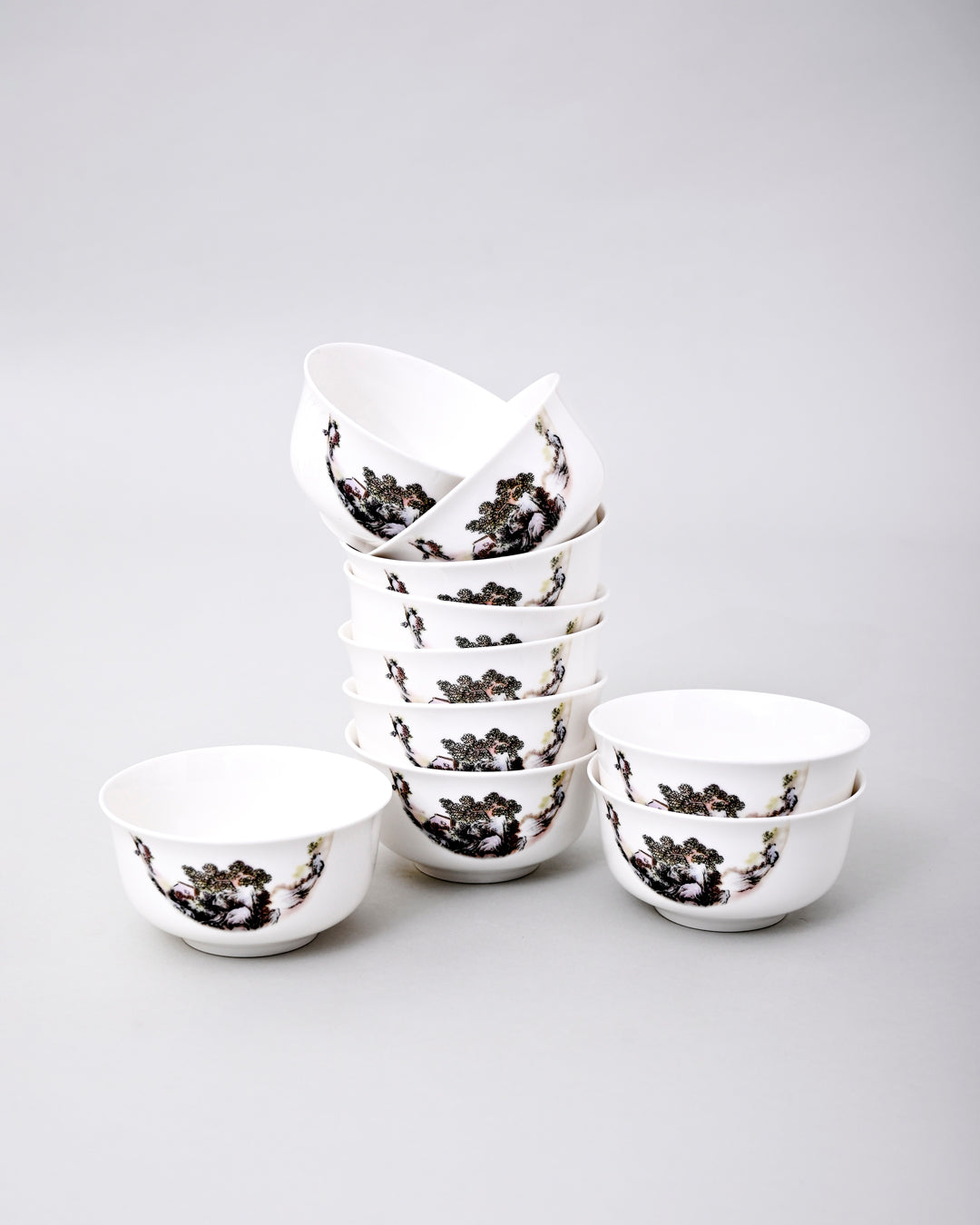 Vintage Landscape Porcelain Katori 